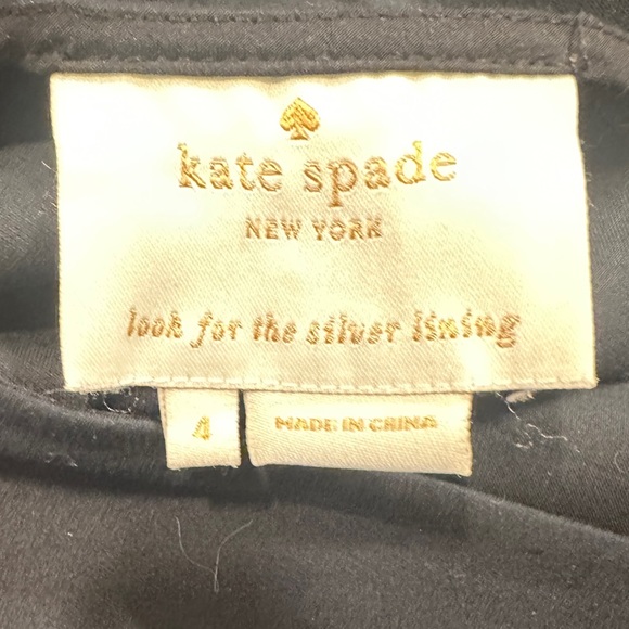 Kate Spade Celina Ivory Black Striped Pleated Fit Flare Pleated Mini Dress Sz 4 - Picture 2 of 3